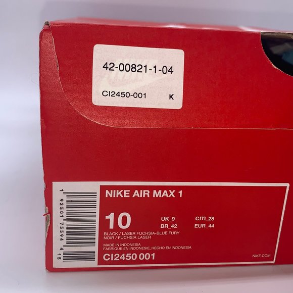 NEW Nike Air Max 1 Jewel Swoosh Blue Fury